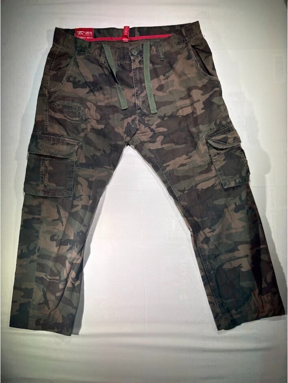 Jordan Craig Men's 40x30 Camo Cargo Pants Streetwear Camouflage Drawstring